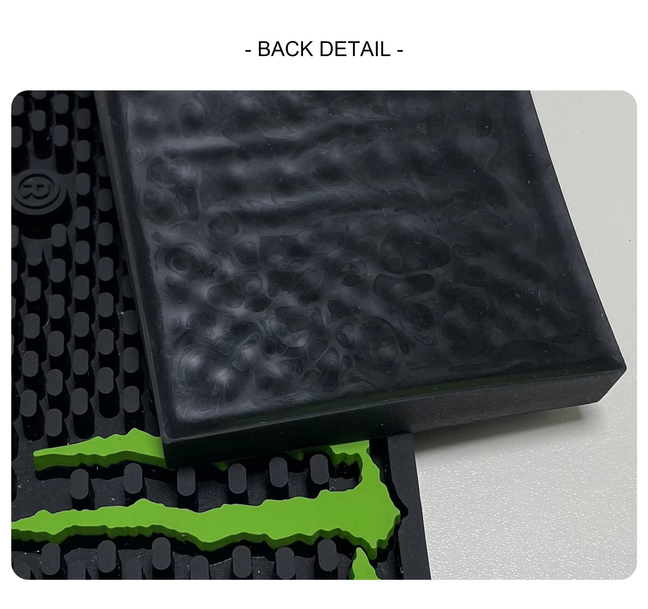 Rubber Bar Mat with Custom Logo – Logo detail