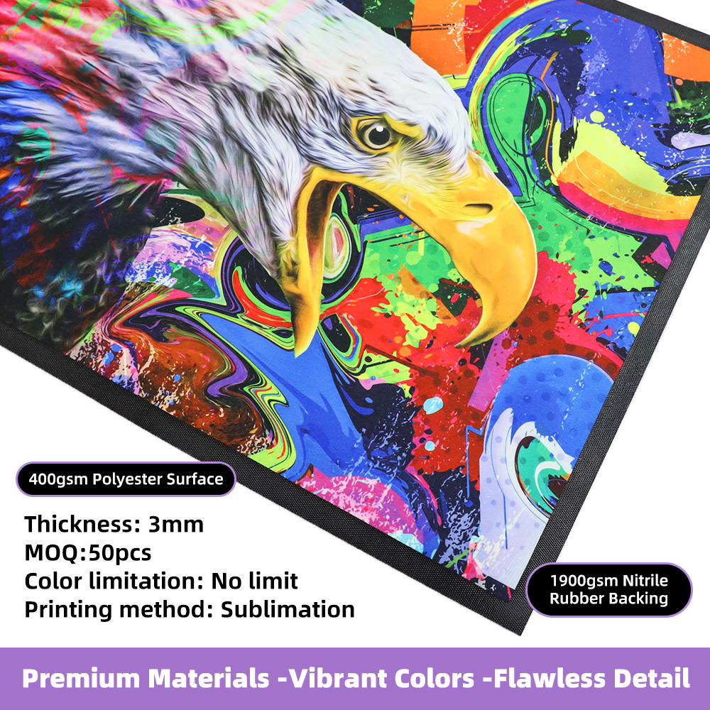 Sublimation Printed Bar Mat – Print detail