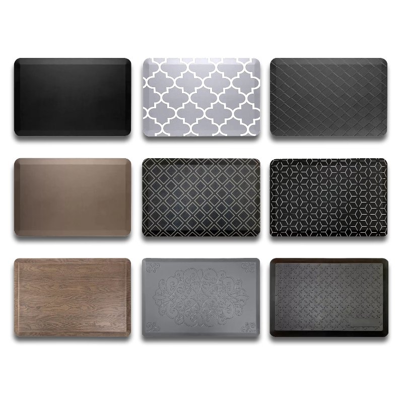 Solid-Grip Anti-Fatigue Kitchen Mat – Surface pattern options
